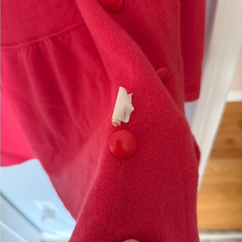 J.Crew Celeste 100% Cashmere Cardigan | XS | Bright Pink Button Front Sweater - Picture 6 of 10
